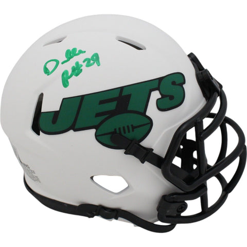 Darrelle Revis Autographed New York Jets Lunar Mini Helmet Beckett 48136