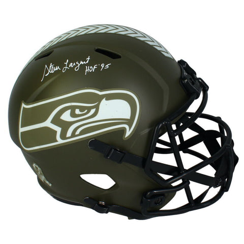 Steve Largent Autographed "HOF 95" Seahawks STS Speed Full Size Helmet Beckett