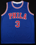 Allen Iverson Signed Philadelphia 76ers Blue Jersey #1 Pick 1996 NBA Draft / JSA