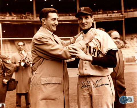 Bobby Thomson & Ralph Branca Autographed 8x10 Photo As Is Beckett 45133