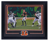 Joe Burrow Autographed Bengals "Pocket" Framed 16" x 20" Photo Fanatics