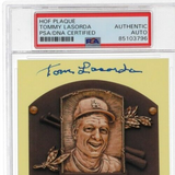 Tommy Lasorda Signed Hall of Fame Plaque Postcard (PSA/DNA) Los Angeles Dodgers