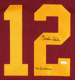 Charles White Signed USC Trojans Marron Jersey Inscribed "'79 Heisman" (JSA COA)