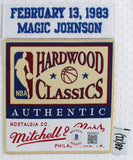 Lakers Magic Johnson Signed White 1983 All-Star M&N Authentic Jersey BAS Witness