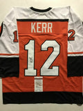 Autographed/Signed TIM KERR Philadelphia Orange Hockey Jersey JSA COA Auto