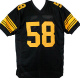 Jack Lambert Autographed Black/Yellow # Pro Style Jersey w/HOF -Beckett W Holo