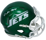 Darrelle Revis Autographed New York Jets Mini Speed Helmet Beckett