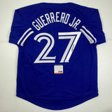 Autographed/Signed VLADIMIR VLAD GUERRERO JR Toronto Blue Jersey PSA/DNA COA