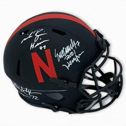 Eric Crouch, Rozier, Rodgers Autographed Full Size Helmet - Nebraska Heismans