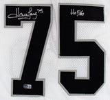 Raiders Howie Long "HOF 00" Authentic Signed White Pro Style Jersey BAS Witness