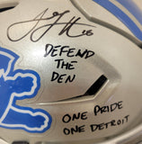 JARED GOFF SIGNED LIONS LE /10 SPEEDFLEX HELMET WITH INSCRIPTIONS FANATICS