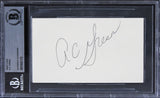 Lakers A.C. Green Authentic Signed 3x5 Index Card Autographed BAS Slabbed 1