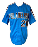 Mike Schmidt Philadelphia Signed Blue Baseball Jersey JSA Hologram