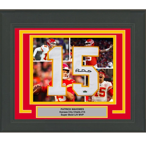 Framed Patrick Mahomes Facsimile Autographed Jersey Number 23x21 Reprint Photo