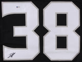 Paul LaDue Signed Kings Black Jersey (Beckett) Los Angeles Rookie Defenseman