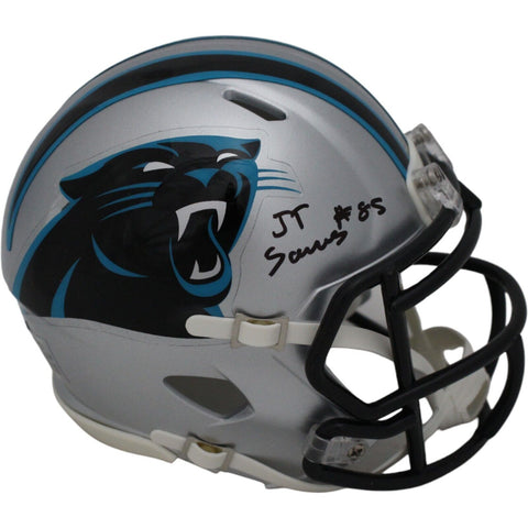 Ja'Tavion Sanders Autographed Carolina Panthers Mini Helmet Beckett 47538