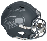 Steve Largent Autographed "HOF 95" Seahawks Slate Speed Full Size Helmet Beckett