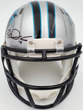 SAM DARNOLD AUTOGRAPHED PANTHERS SILVER SPEED MINI HELMET BECKETT QR 195171