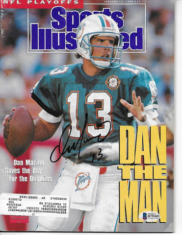 Dan Marino Signed Miami Dolphins Dan The Man Sports Illustrated 1/14/91 Beckett