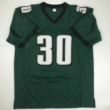 Autographed/Signed COREY CLEMENT Philadelphia Green Football Jersey JSA COA Auto