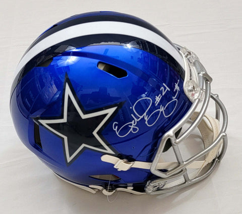 Ezekiel Elliott Signed Dallas Cowboys Speed Flash Authentic Helmet Beckett