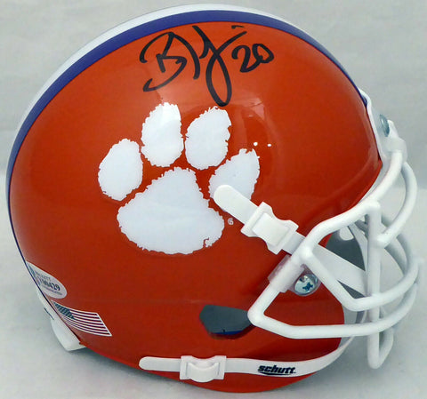 BRIAN DAWKINS AUTOGRAPHED CLEMSON ORANGE MINI HELMET IN BLACK BECKETT 185361