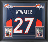 Steve Atwater Authentic Signed Navy Pro Style Framed Jersey BAS Witnessed