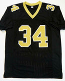 Ricky Williams Autographed Black Pro Style Jersey w/Smoke Weed Insc - JSA W Auth