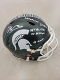 KENNETH WALKER III SIGNED MSU SPARTAN SPEED AUTHENTIC HELMET LE /3 BECKETT QR