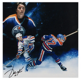 Wayne Gretzky, Coffey & Kurri Autographed "Oilers Greats" 36 x 18 Photo UDA LE