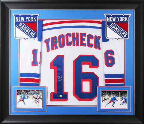 Vincent Trocheck Authentic Signed White Pro Style Framed Jersey BAS Witnessed