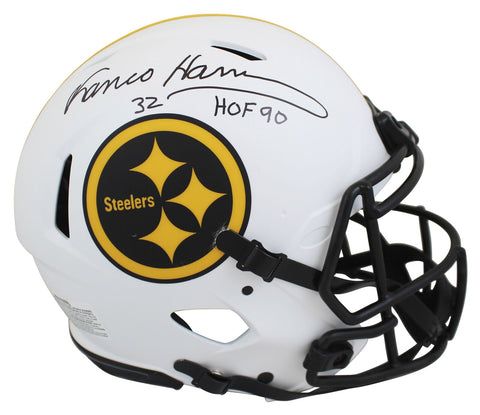 Steelers Franco Harris "HOF 90" Signed Lunar F/S Speed Proline Helmet BAS Wit