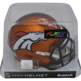 Bo Nix Autographed/Signed Denver Broncos Flash Speed Mini Helmet Beckett 47545