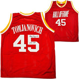 HOUSTON ROCKETS RUDY TOMJANOVICH AUTOGRAPHED RED JERSEY "2020 HOF" JSA 215753