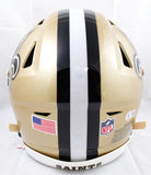 Derek Carr Autographed Saints F/S Speed Flex Helmet-Beckett W Hologram *Smeared