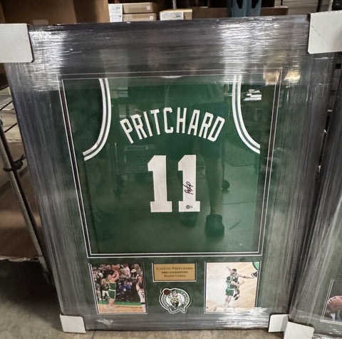 Payton Pritchard Signed Autographed Jersey NBA Champion Framed to 32x40 Beckett