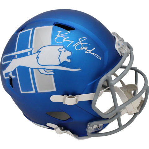 Barry Sanders Autographed/Signed Detroit Lions 23 Alt F/S Helmet Beckett 45770