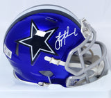 Troy Aikman Autographed Cowboys Flash Mini Helmet - Beckett W Holo *White