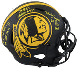 WFT SB MVPs Williams, Rypien & Riggins Signed Eclipse F/S Speed Rep Helmet BAS