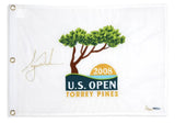 Tiger Woods Autographed Official 2008 US Open Championship Pin Flag UDA LE 500