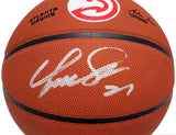 DOMINIQUE WILKINS AUTOGRAPHED HAWKS LOGO WILSON BASKETBALL HAWKS BECKETT 207947