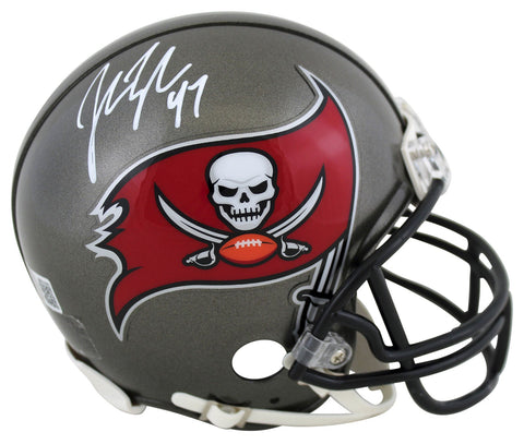 Buccaneers John Lynch Authentic Signed Pewter Rep Mini Helmet BAS Witnessed