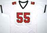 Derrick Brooks Autographed White Pro Style Jersey w/HOF- Beckett W Hologram