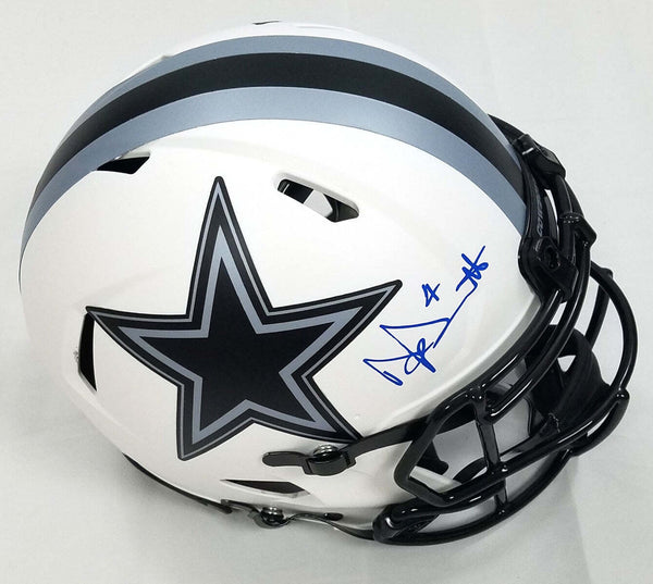 Dak Prescott Signed Dallas Cowboys Authentic Lunar Eclipse Helmet Beckett