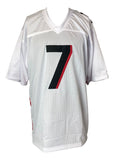 Bijan Robinson Atlanta Signed White Football Jersey BAS