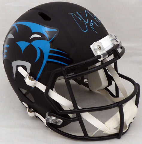 Christian McCaffrey Autographed Panthers AMP Full Size Helmet (Scuff) WA47391