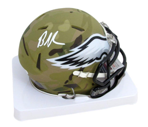 Brandon Graham Autographed Camo Mini Speed Football Helmet Eagles JSA 183548