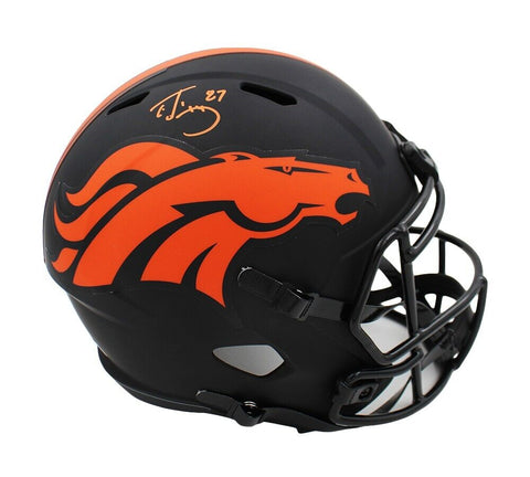 Ed McCaffrey Signed Denver Broncos Speed Speed Full Size Eclipse NFL Helmet