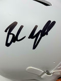 BAKER MAYFIELD Autographed Browns White Matte Speed Authentic Helmet FANATICS