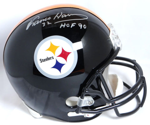 Franco Harris Autographed w/ "HOF" Pittsburgh Steelers F/S Helmet- JSA Auth